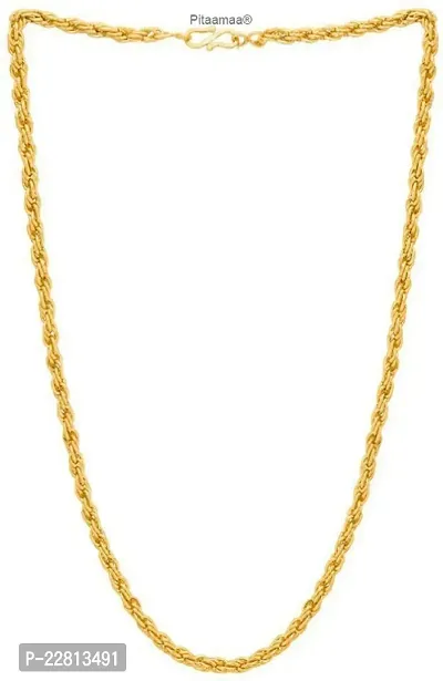 Gold New Trending Chain Gold-plated Plated Brass Chain(23 Inch)Water And Sweat Proof Jawellery