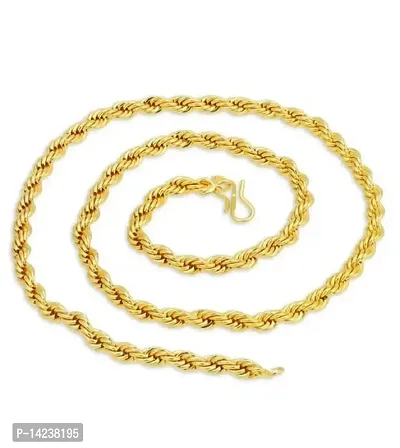 Gold New Trending Chain Gold-plated Plated Brass Chain (23 Inch)Water And Sweat Proof Jawellery