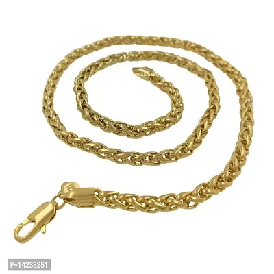 new stylish attractive Gold traditional jewellery  short Gold-plated Plated Brass Chain(23 Inch)Water And Sweat Proof Jawellery-thumb3