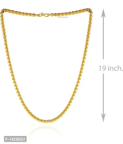 new stylish attractive Gold traditional jewellery  short Gold-plated Plated Brass Chain(23 Inch)Water And Sweat Proof Jawellery-thumb2