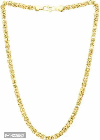 Golden Chain For Boys Stylish Round Fisher Ball Necklace Chain For Men Women Gold-plated Plated Metal Chain(20 Inch)Water And Sweat Proof Jawellery-thumb3
