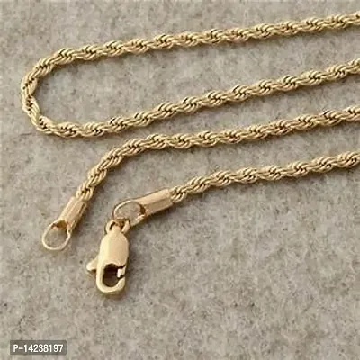 One Gram Gold Plated Chain (MG115 C) Gold-plated Plated Brass Chain (23 Inch)Water And Sweat Proof Jawellery-thumb2