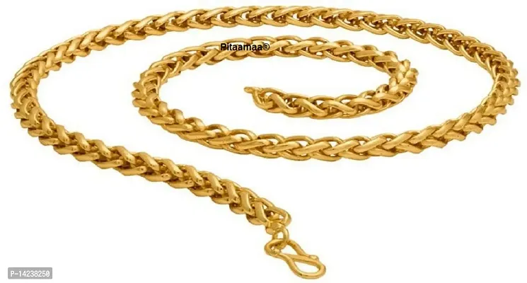 Gold plated 1 Gram  Chain For Boys and Man Gold-plated Alloy Chain (23 Inch)Water And Sweat Proof Jawellery-thumb2