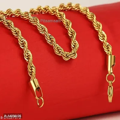 New Design Elegant Top Trending Gold-plated Plated Brass Chain (23 Inch)Water And Sweat Proof Jawellery