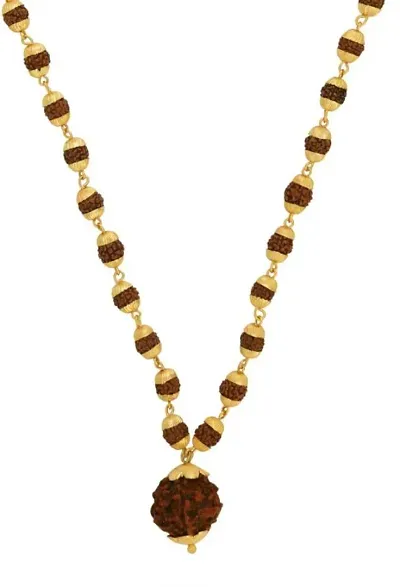 Wooden Rudraksha Chain For Men