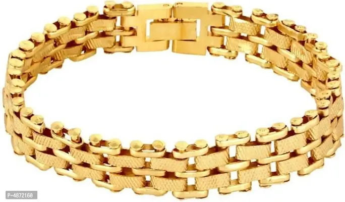 Trendy gold plated bracelet-thumb0