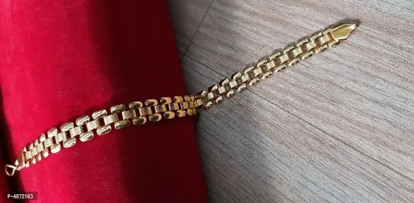 Trendy gold plated bracelet-thumb0