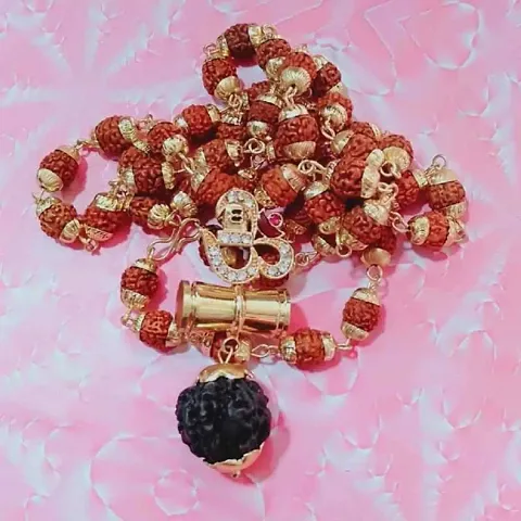 Wooden Rudraksha Chain For Men