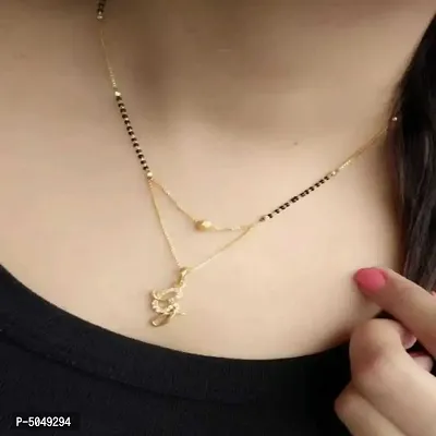 G Alphabet Pendant Akshar Name Gold Plated Pendant Necklace For Girls/Women Gold-plated Alloy Mangalsutra