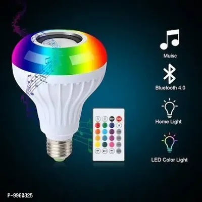 Music Light Bulb, B22 Multicolour Smart LED Light Bulb With Bluetooth Speaker RGB Self Changing Color Lamp Built-In Audio Speaker For Home, Bedroom, Living Room, Kids Room-thumb0