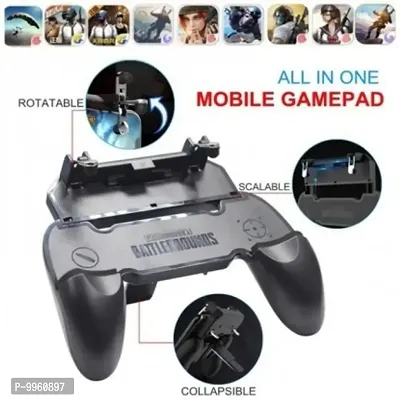 Pubg W10 Gamepad Handle Grip Wireless Controller Joystick With Metal Buttons Trigger Key For Android IOS Smart Phone Gaming Gamepad&nbsp;&nbsp;(Black, For Android, IOS)-thumb2