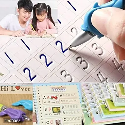 Number Tracing Book For Pre-Schoolers With Pen, Magic Calligraphy Copybook Set Practical Reusable Writing Tool Simple Hand Lettering Stationery-thumb4