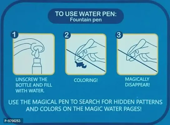 Magic Water Colouring Doodle Book And Magic Pen For Kid 3 Book- Pack Of 3-thumb3