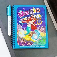 Re-Usable Magic Colouring Water Book Doodle With Magic Pen Painting Board For Children Education Drawing Pad -Random Design- Pack Of 3-thumb3