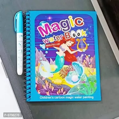 Re-Usable Magic Colouring Water Book Doodle With Magic Pen Painting Board For Children Education Drawing Pad -Random Design- Pack Of 3-thumb4