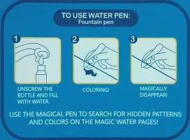 Re-Usable Magic Colouring Water Book Doodle With Magic Pen Painting Board- Pack Of 3-thumb2