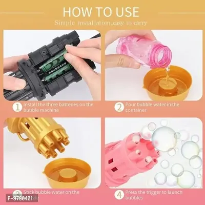 New Bubble Machine Gun Bubbles For Kids Cool Toys Gift Electric Bubble Gun And Toy Gun Outside, 8 Hole Huge Automatic Bubble Maker For Boys And Girls-thumb4