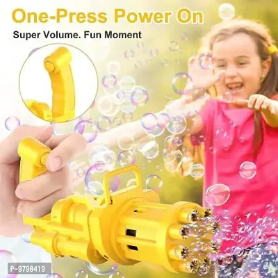 Electric Gatling Bubble Gun For Kids 8 Hole Bubble Making Toy Bubble Maker-thumb0