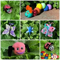 Dry Clay, Colorful Children Soft Clay, Gifts For Kids-Multicolor. Non-Toxic Modeling Magic Fluffy Foam Bouncing Clay 12 Different Color Clay For Kids With Tools-thumb2