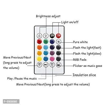 LED RGB Bluetooth Music Light Bulb Lamp Speaker Wireless Color Changing 24 Keys Remote Control Smart Bulb-thumb4
