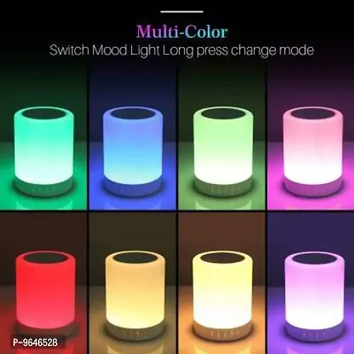 Attractive Portable LED Touch Lamp Wireless Bluetooth Speaker Pack Of 1-thumb0