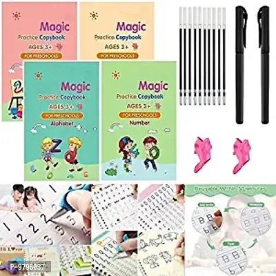 Magic Practice Copybook, Number Tracing Book For Pre-Schoolers With Pen-thumb0