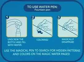 Magic Water Colouring Doodle Book And Magic Pen For Kid 3 Book- Pack Of 3-thumb2