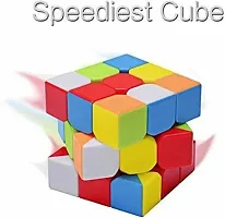 Premium Sticker Less Speed Cube 3X3X3 Cube Puzzle (Train Your Brain)nbsp;nbsp;(1 Pieces)-thumb3