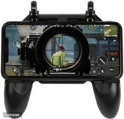 Super Quality Gamepad Pubg Game Controller W10 Alloy Metal Triggers L1 R1 Shooting Aim Button Handle Joystick Compatible With All Smartphones Gamepad&nbsp;&nbsp;(Black, For Wii)-thumb0