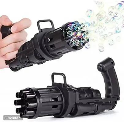 Electric Bubbles Machine Gun For Toddlers 8 Hole Bubble Multicolor Guns And Darts&nbsp;&nbsp;(Black)-thumb0