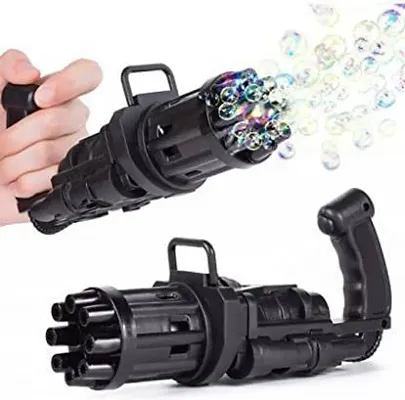 Electric Bubbles Machine Gun For Toddlers 8 Hole Bubble Multicolor Guns And Darts&nbsp;&nbsp;(Black)