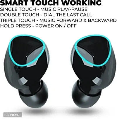 Stylish Black In-ear Bluetooth Wireless Headsets With Microphone-thumb4