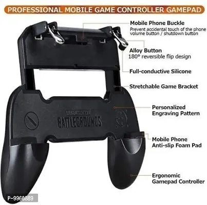Good Quality Pubg Game Gamepad For Mobile Phone Game Controller W10 Shooter Trigger Fire Free Button Gamepad Gamepad Gamepad&nbsp;&nbsp;(Black, For Wii)-thumb3