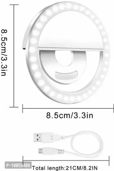 Portable LED Ring Selfie Light For All Smartphones, Tablets Enhancing Ring Light With 3 Level Of Brightness For Photography Video Calling (Smart Phones Laptop Tablet) 36 LED Ring Flash-thumb4