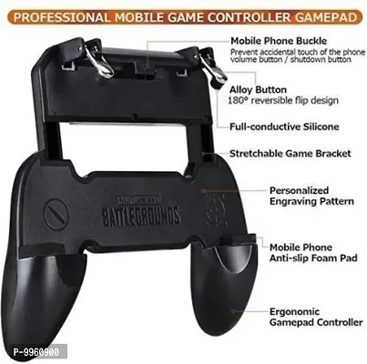 Super Quality Gamepad Pubg Game Controller W10 Alloy Metal Triggers L1 R1 Shooting Aim Button Handle Joystick Compatible With All Smartphones Gamepad&nbsp;&nbsp;(Black, For Wii)-thumb3