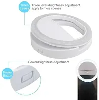 New Fit Design Mini Selfie Ring Light Enhancing Photography Portable Battery Camera Phone Photography 3 Levels Selfie LED Flash Light For All Smartphone Ring Flash&nbsp;-thumb1