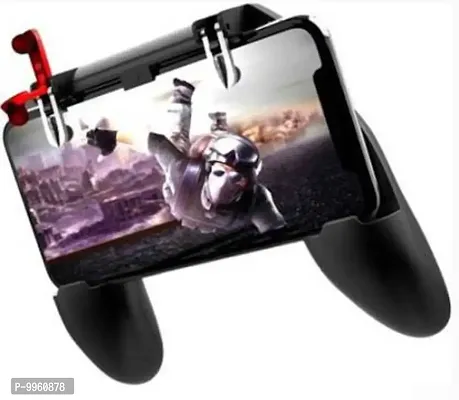 W10 Gamepad Handle Grip Wireless Controller Joystick With Metal Buttons Trigger Key For Android IOS Smart Phone Gaming Gamepad&nbsp;&nbsp;(Black, For Android, IOS)