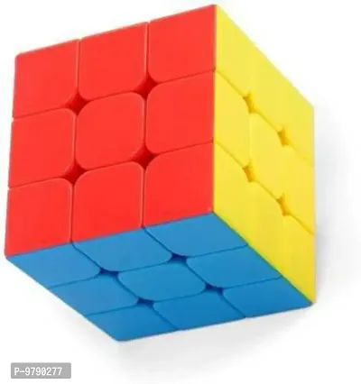 Premium Sticker Less Speed Cube 3X3X3 Cube Puzzle (Train Your Brain)nbsp;nbsp;(1 Pieces)-thumb0