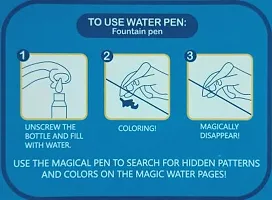 Import And Export Reusable Magic Water Book For Painting Children Cartoon Images With Water Pen- Pack Of 3-thumb2