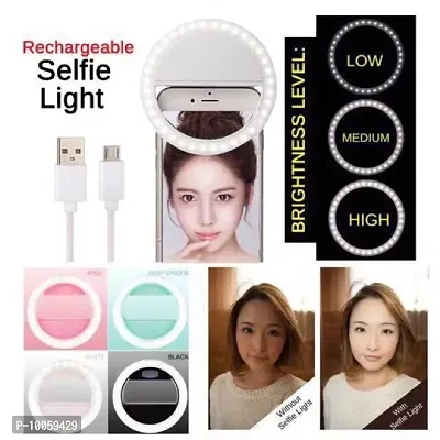 Mandate 3-Level Brightness 36 LED Clip-On Selfie Ring Light For Musically And Tik Tok Ring Flash-thumb0