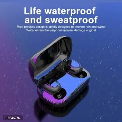 Stylish Black In-ear Bluetooth Wireless Headsets With Microphone-thumb0