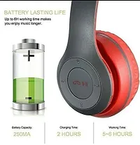 &nbsp;&nbsp;P47 Wireless Bt Sports Earphone With Mic Portable FM Headphone Bluetooth Headset&nbsp;&nbsp;(Red, On The Ear)-thumb3