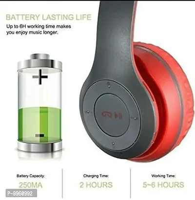 &nbsp;&nbsp;P47 Wireless Bt Sports Earphone With Mic Portable FM Headphone Bluetooth Headset&nbsp;&nbsp;(Red, On The Ear)-thumb4