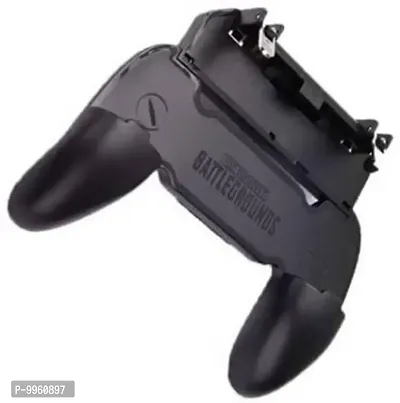 Pubg W10 Gamepad Handle Grip Wireless Controller Joystick With Metal Buttons Trigger Key For Android IOS Smart Phone Gaming Gamepad&nbsp;&nbsp;(Black, For Android, IOS)-thumb0