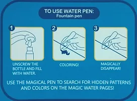 Magic Water Quick Dry Book Water Colouring Book Doodle With Magic Pen Painting Board For Children Education Drawing Pad- Pack Of 3-thumb2