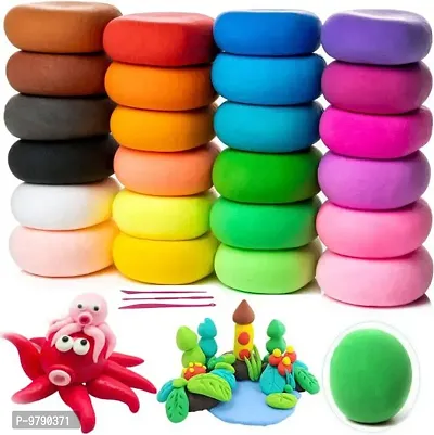 Air Dry Clay For Kids Diy Ultra Light Modeling Bouncing Clay Kids 12 Different Color Clay Creative Art For Children (Clay 12Pc)-thumb0