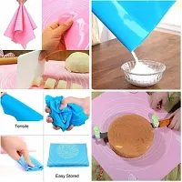 Non-Stick Silicon Reusable Pastry Fondant Dough Roti Chapati Rolling Baking Sheet Mat-thumb3