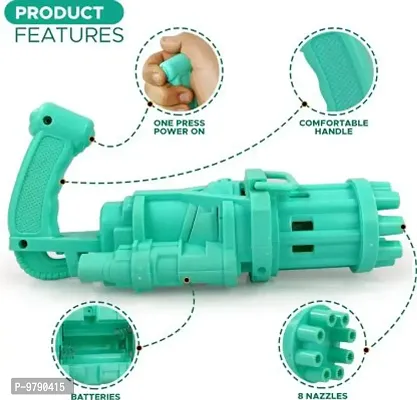 Electric Bubble Gun + Bottle 500 Ml Bubble Solution Multicolor Guns And Darts Guns And Darts&nbsp;&nbsp;(Black)-thumb2