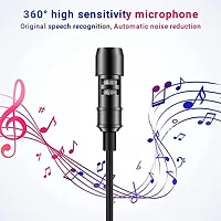 Microphone Noise Cancellation Clip on Collar Mic with 3.5 mm Audio Plug for Recording Interview Meetings Vlogging-thumb1