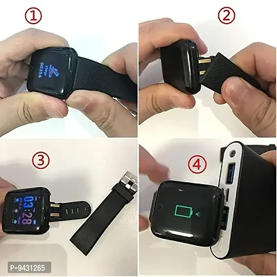 ID 116 Smartwatch  (Black Strap, FREE)-thumb2
